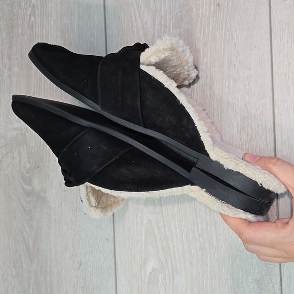 Steve Madden Chart Leather Upper Insulated Black Clog Mule Slippers Shoes 8.5 - Picture 7 of 10